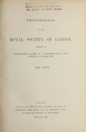 The Quantum Theory of the Electron. In: Proceedings of the Royal Society of London, vol. 117, pp. 610-624.