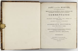 Important collection of 18 tracts bound in two volumes, mostly separate printings and monographs of zoological interest, including all his doctoral theses and the important treatise "Icones ad illustrandas coloris mutationes in Chamaeleonte" on the color-change of chameleons.