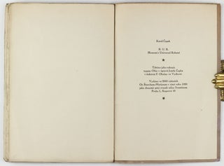 R.U.R. Rossum's Universal Robots.