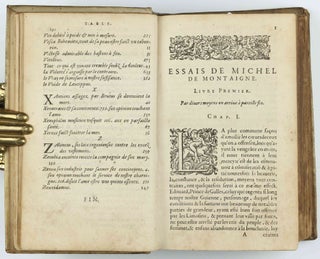 Livre des essais . . . Divise en deux parties. Derniere edition augmentee de deux tables.