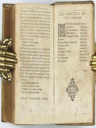 Livre des essais . . . Divise en deux parties. Derniere edition augmentee de deux tables.