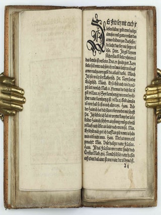 Die Wittenbergisch Nachtigall, Die man yetz höret vberall. Ich sage eüch wo diese schweygen so werden die stain schreyen Luce / Disputation zwischen einem Chorherren und Schuchmacher darin das wort gottes unnd ein recht Christlich wesen verfochten würt / Eyn Gesprech von den Scheynwercken der Gaystlichen, und iren gelübdten, damit sy zuverlesterung des bluts Christi vermaynen selig zuwerden / Eyn Gesprech eynes Evangelischen Christen mit einem Lutherischen, darin der Ergerlich wandel etlicher, die sich Lutherisch nennen, angezeigt und brüderlich gestrafft wird / Ein Dialogus, des inhalt, ein argument der Roemischen, wider das Christlich heüflein, den Geytz, auch ander offenlich laster etc. betreffend.