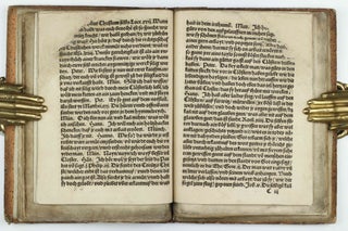 Die Wittenbergisch Nachtigall, Die man yetz höret vberall. Ich sage eüch wo diese schweygen so werden die stain schreyen Luce / Disputation zwischen einem Chorherren und Schuchmacher darin das wort gottes unnd ein recht Christlich wesen verfochten würt / Eyn Gesprech von den Scheynwercken der Gaystlichen, und iren gelübdten, damit sy zuverlesterung des bluts Christi vermaynen selig zuwerden / Eyn Gesprech eynes Evangelischen Christen mit einem Lutherischen, darin der Ergerlich wandel etlicher, die sich Lutherisch nennen, angezeigt und brüderlich gestrafft wird / Ein Dialogus, des inhalt, ein argument der Roemischen, wider das Christlich heüflein, den Geytz, auch ander offenlich laster etc. betreffend.
