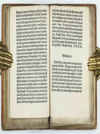 Die Wittenbergisch Nachtigall, Die man yetz höret vberall. Ich sage eüch wo diese schweygen so werden die stain schreyen Luce / Disputation zwischen einem Chorherren und Schuchmacher darin das wort gottes unnd ein recht Christlich wesen verfochten würt / Eyn Gesprech von den Scheynwercken der Gaystlichen, und iren gelübdten, damit sy zuverlesterung des bluts Christi vermaynen selig zuwerden / Eyn Gesprech eynes Evangelischen Christen mit einem Lutherischen, darin der Ergerlich wandel etlicher, die sich Lutherisch nennen, angezeigt und brüderlich gestrafft wird / Ein Dialogus, des inhalt, ein argument der Roemischen, wider das Christlich heüflein, den Geytz, auch ander offenlich laster etc. betreffend.