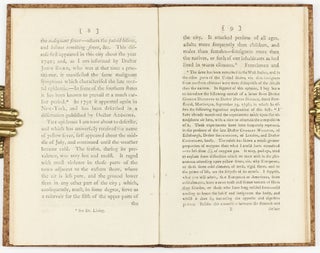 History of the Yellow Fever, as it appeared in the City of New York, in 1795.