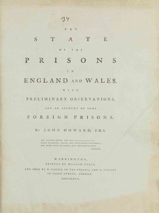 Item #003663 The State of the Prisons in England and Wales, with Preliminary Observations, and an...