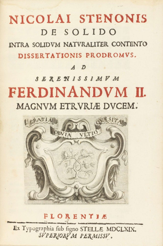 Item #003678 De solido intra solidum naturaliter contento dissertationis prodromus. Nicolaus STENO, Nils STENSEN.