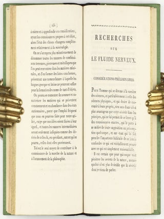 Recherches sur l'organisation des corps vivans (sic) et particulièrement sur son origine, sur la cause de son développement et des progrès de sa composition... Précédé du Discours d'ouverture du Cours de Zoologie donné dans le Muséum d'histoire naturelle, l'an X de la République.