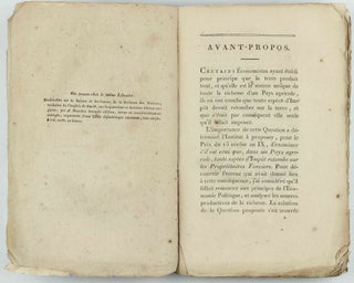 Principes d'Économie Politique.