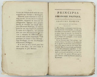 Principes d'Économie Politique.