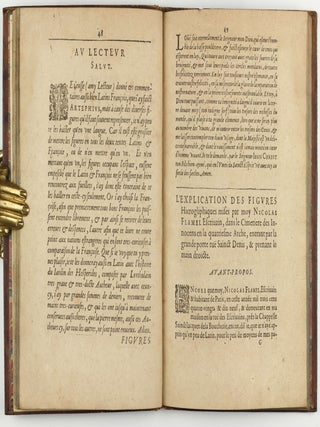 Trois traitez de la philosophie naturelle non encore imprimez : scavoir Le secret livre du tres-ancien philosophe Artephius, traitant de l'art occulte et transmutation metallique, Latin Francois : plus Les figures hierogliphiques de Nicolas Flamel ainsi qu'il les a mises en la quatriesme arche qu'il a bastie au Cimitiere des Innocens á Paris, entrant par la grande porte de la rué S. Denys, & prenant la main droite, avec l'explication d'icelles par iceluy Flamel ; ensemble, Le vray livre du docte Synesius Abbé grec, tiré de la bibliotheque de l'empereur sur le mesme subiect...