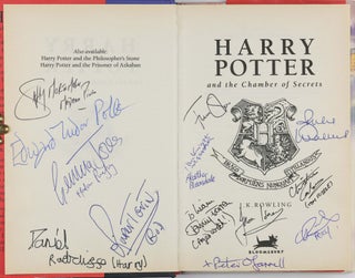 Item #003733 Harry Potter and the Chamber of Secrets. [Signed by 14 Cast Members]. Joanne K. ROWLING