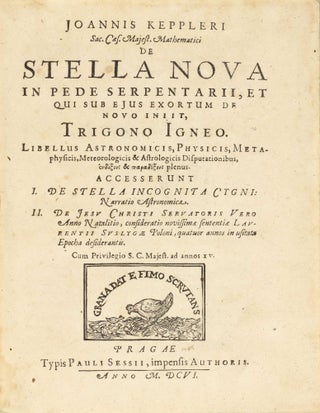 Item #003736 De stella nova in pede serpentarii / De stella tertii honoris in cygno, quae us que...