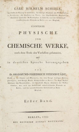Item #003751 Sämmtliche Physische und Chemische Werke, nach dem Tode des Verfassers gesamlet und...