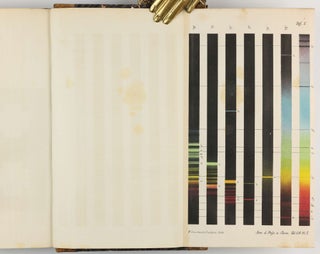 Chemische Analyse durch Spectralbeobachtungen. (Erste-) Zweite Abhandlung. In: Annalen der Physik und Chemie, vol. 110, pp. 161-89, plates V, VI + vol. 113, pp. 337-81, plates III, V, VIII.