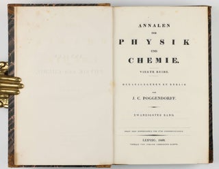 Chemische Analyse durch Spectralbeobachtungen. (Erste-) Zweite Abhandlung. In: Annalen der Physik und Chemie, vol. 110, pp. 161-89, plates V, VI + vol. 113, pp. 337-81, plates III, V, VIII.