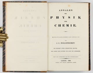 Chemische Analyse durch Spectralbeobachtungen. (Erste-) Zweite Abhandlung. In: Annalen der Physik und Chemie, vol. 110, pp. 161-89, plates V, VI + vol. 113, pp. 337-81, plates III, V, VIII.