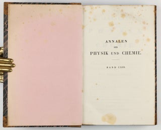 Chemische Analyse durch Spectralbeobachtungen. (Erste-) Zweite Abhandlung. In: Annalen der Physik und Chemie, vol. 110, pp. 161-89, plates V, VI + vol. 113, pp. 337-81, plates III, V, VIII.