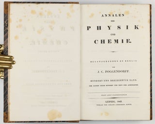 Chemische Analyse durch Spectralbeobachtungen. (Erste-) Zweite Abhandlung. In: Annalen der Physik und Chemie, vol. 110, pp. 161-89, plates V, VI + vol. 113, pp. 337-81, plates III, V, VIII.