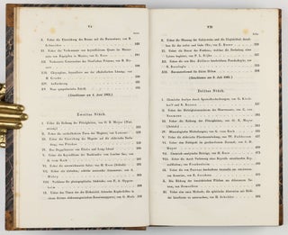 Chemische Analyse durch Spectralbeobachtungen. (Erste-) Zweite Abhandlung. In: Annalen der Physik und Chemie, vol. 110, pp. 161-89, plates V, VI + vol. 113, pp. 337-81, plates III, V, VIII.