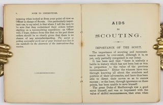Aids to scouting for N.-C.Os. & Men by Bt.-Colonel R S S Baden-Powell. FRGS, 5th Dragoon Guards. Gale & Polden's military series.