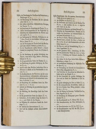 Astronomisches Jahrbuch für die Jahre 1786 bis 1803. Consecutive run of 16 volumes, 4 supplements, 1 index volume and 1 volume of "Erläuterungen" bound in 12 volumes.