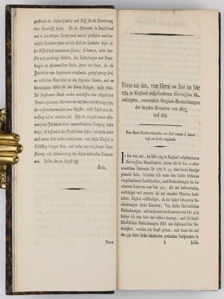 Astronomisches Jahrbuch für die Jahre 1786 bis 1803. Consecutive run of 16 volumes, 4 supplements, 1 index volume and 1 volume of "Erläuterungen" bound in 12 volumes.