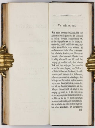 Astronomisches Jahrbuch für die Jahre 1786 bis 1803. Consecutive run of 16 volumes, 4 supplements, 1 index volume and 1 volume of "Erläuterungen" bound in 12 volumes.