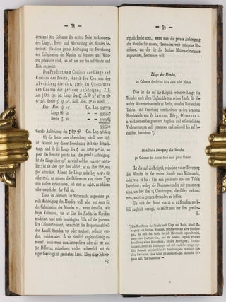 Astronomisches Jahrbuch für die Jahre 1786 bis 1803. Consecutive run of 16 volumes, 4 supplements, 1 index volume and 1 volume of "Erläuterungen" bound in 12 volumes.