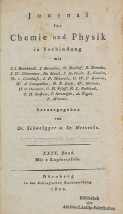 Experimenta circa effectum conflictus elecrici in acum magneticam. In: Journal für Chemie und Physik (Schweigger's Journal), vol. 29, pp. 275-281.