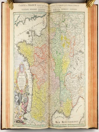 Homannischer Atlas von Hundert Landkarten darinne die Erdkugel mit allen ihren Theilen geographisch vorgestellet und nach dem Unterschied der Reiche und Staaten deutlich illuminiret worden. Nebst einer Einleitung in die mathematische, natürliche und historische Geographie.