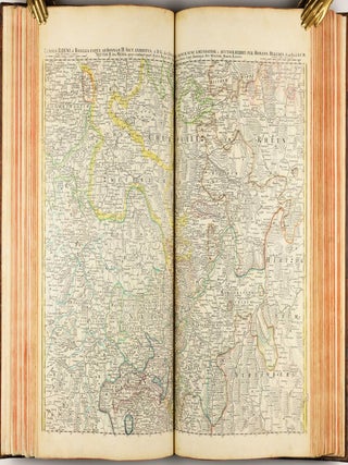 Homannischer Atlas von Hundert Landkarten darinne die Erdkugel mit allen ihren Theilen geographisch vorgestellet und nach dem Unterschied der Reiche und Staaten deutlich illuminiret worden. Nebst einer Einleitung in die mathematische, natürliche und historische Geographie.
