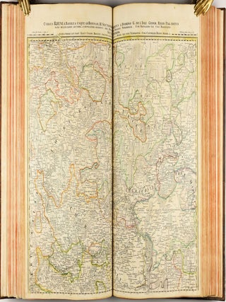 Homannischer Atlas von Hundert Landkarten darinne die Erdkugel mit allen ihren Theilen geographisch vorgestellet und nach dem Unterschied der Reiche und Staaten deutlich illuminiret worden. Nebst einer Einleitung in die mathematische, natürliche und historische Geographie.