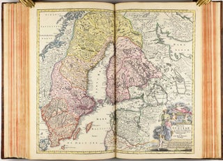 Homannischer Atlas von Hundert Landkarten darinne die Erdkugel mit allen ihren Theilen geographisch vorgestellet und nach dem Unterschied der Reiche und Staaten deutlich illuminiret worden. Nebst einer Einleitung in die mathematische, natürliche und historische Geographie.