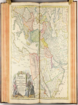 Homannischer Atlas von Hundert Landkarten darinne die Erdkugel mit allen ihren Theilen geographisch vorgestellet und nach dem Unterschied der Reiche und Staaten deutlich illuminiret worden. Nebst einer Einleitung in die mathematische, natürliche und historische Geographie.