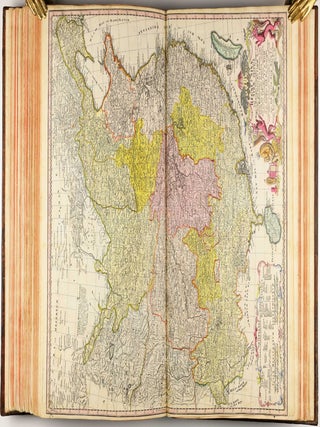 Homannischer Atlas von Hundert Landkarten darinne die Erdkugel mit allen ihren Theilen geographisch vorgestellet und nach dem Unterschied der Reiche und Staaten deutlich illuminiret worden. Nebst einer Einleitung in die mathematische, natürliche und historische Geographie.