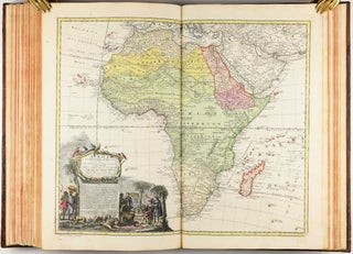 Homannischer Atlas von Hundert Landkarten darinne die Erdkugel mit allen ihren Theilen geographisch vorgestellet und nach dem Unterschied der Reiche und Staaten deutlich illuminiret worden. Nebst einer Einleitung in die mathematische, natürliche und historische Geographie.