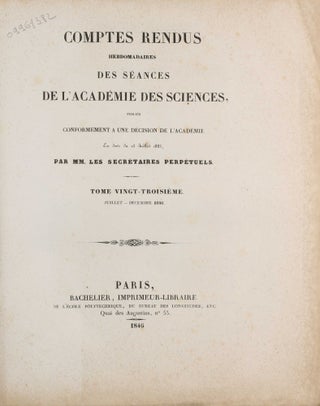 Recherches sur le mouvements d'Uranus. In: Comptes Rendus Hebdomadaires des Séances de l'Académie des Sciences, Vol. XXII, no. 22, June 1846, pp. 907-918.