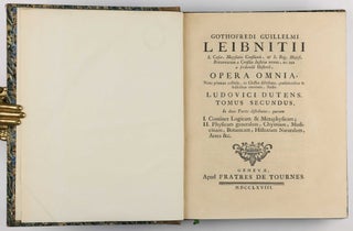 Opera omnia, nunc primum collecta, in classes distributa, praefationibus & indicibus exornata, studio L. Dutens.