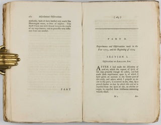 Experiments and Observations on different kinds of Air. Three volumes.
