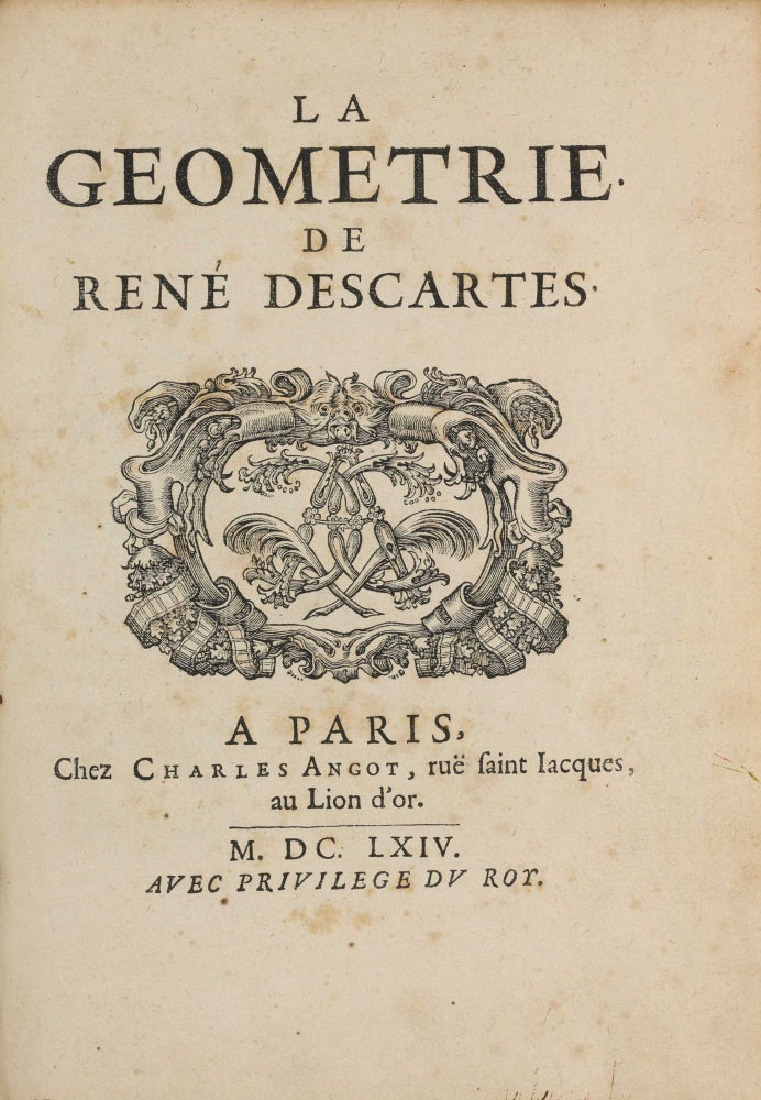 Item #003859 La geometrie de René Descartes. Rene DESCARTES.