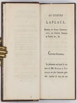 Des Pierres Tombées du Ciel, ou Lithologie Atmospherique, Présentant La Marche et l'Etat actuel de la Science, sur le Phénomène des Pierres de foudre, Pluies de pierres, Pierres tombées du ciel, etc.; plusieurs Observations inédites, communiquées par MM. Pictet, Sage, Darcet et Vauquelin; avec un Essai de Théorie sur la formation de ces Pierres.