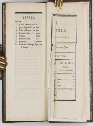 Des Pierres Tombées du Ciel, ou Lithologie Atmospherique, Présentant La Marche et l'Etat actuel de la Science, sur le Phénomène des Pierres de foudre, Pluies de pierres, Pierres tombées du ciel, etc.; plusieurs Observations inédites, communiquées par MM. Pictet, Sage, Darcet et Vauquelin; avec un Essai de Théorie sur la formation de ces Pierres.