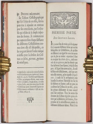 Essai de Cristallographie, ou Description des Figures Géométriques, Propres à différens Corps du Regne Minéral, connus vulgairement sous le nom de Cristaux.