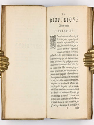 Discours de la méthode pour bien conduire sa raison, & chercher la verité dans les sciences. Plus la dioptrique. Et les météores. Qui sont des essais de cete Methode. Jouxte la copie imprimée à Leyde.