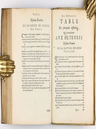 Discours de la méthode pour bien conduire sa raison, & chercher la verité dans les sciences. Plus la dioptrique. Et les météores. Qui sont des essais de cete Methode. Jouxte la copie imprimée à Leyde.