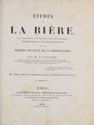 Item #003915 Études sur la Bière, ses Maladies, causes qui les provoquent procédé pour la...