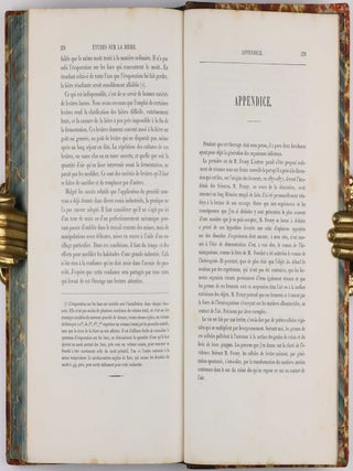 Études sur la Bière, ses Maladies, causes qui les provoquent procédé pour la rendre inaltérable, avec une Théorie nouvelle de la Fermentation.