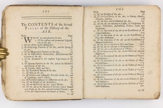 The General History of the Air, designed and begun by the Honble Robert Boyle Esq.