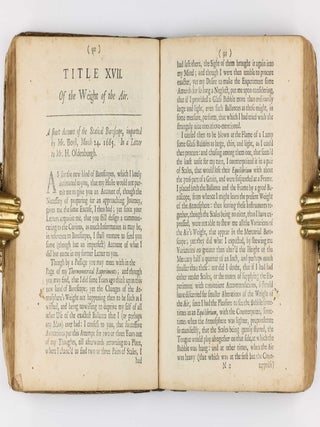 The General History of the Air, designed and begun by the Honble Robert Boyle Esq.